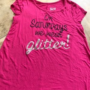 Justice pink tee shirt